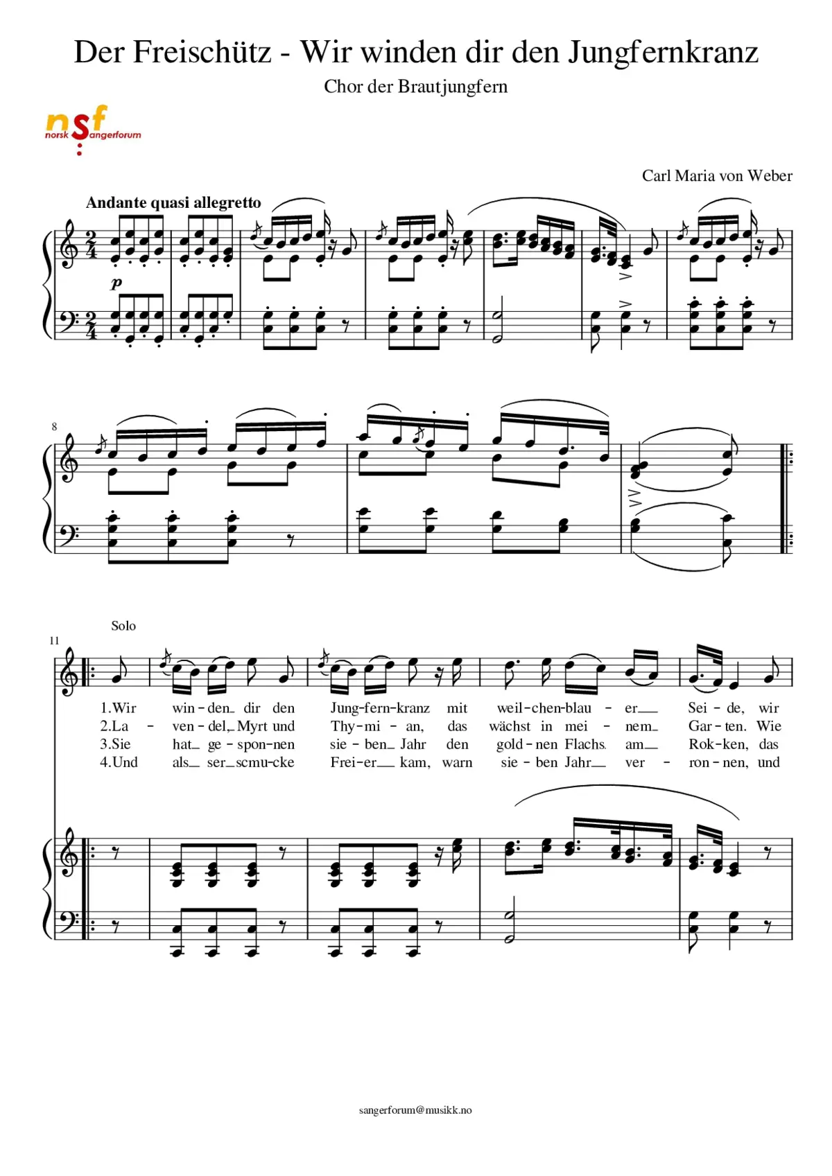 Der Freischütz Op.77 - Page 1