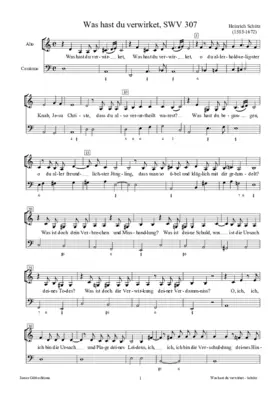 Was hast du verwirket, SWV 307