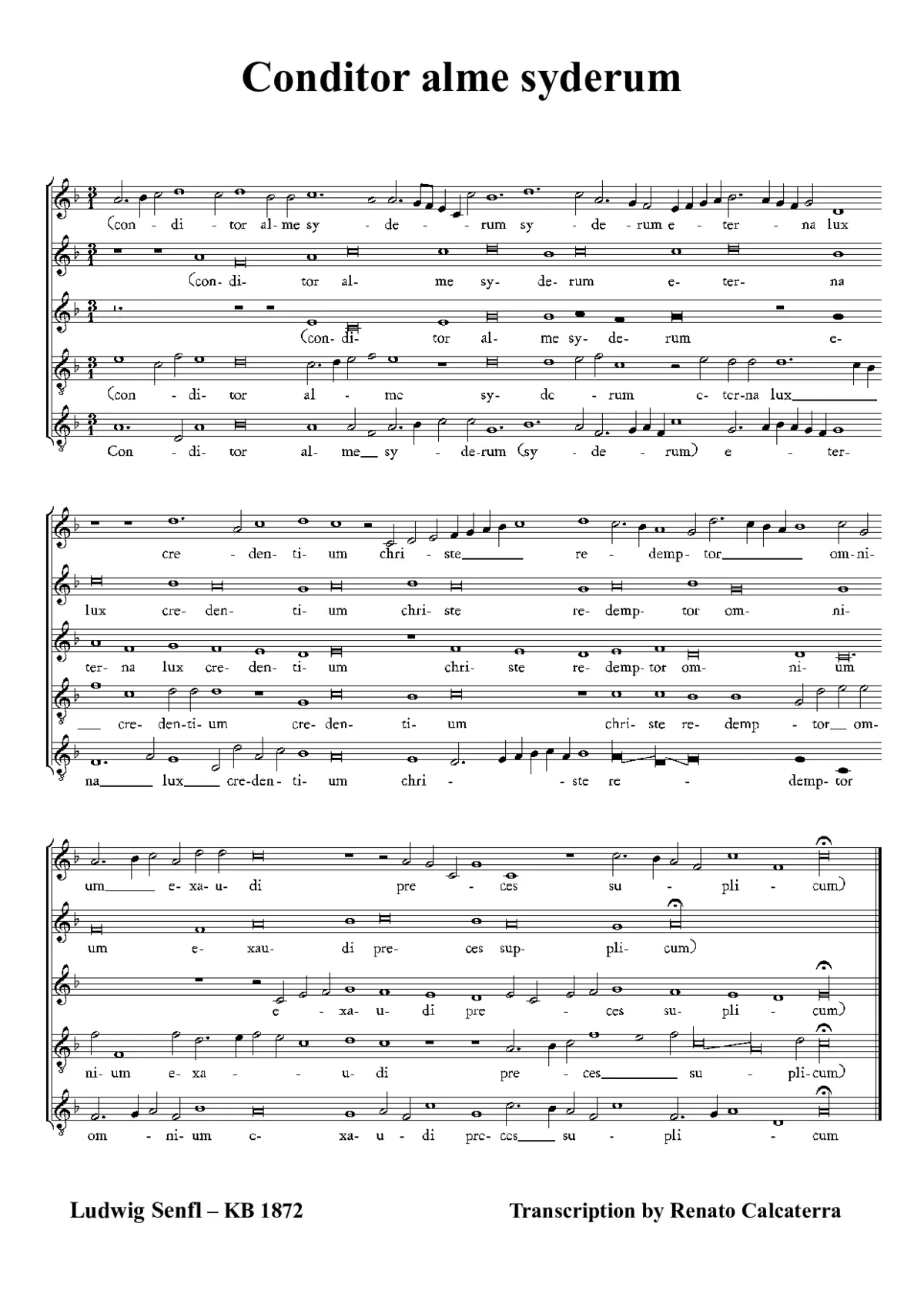 Conditor alme syderum - Page 1