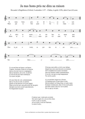 Ja nus hons pris ne dira sa raison