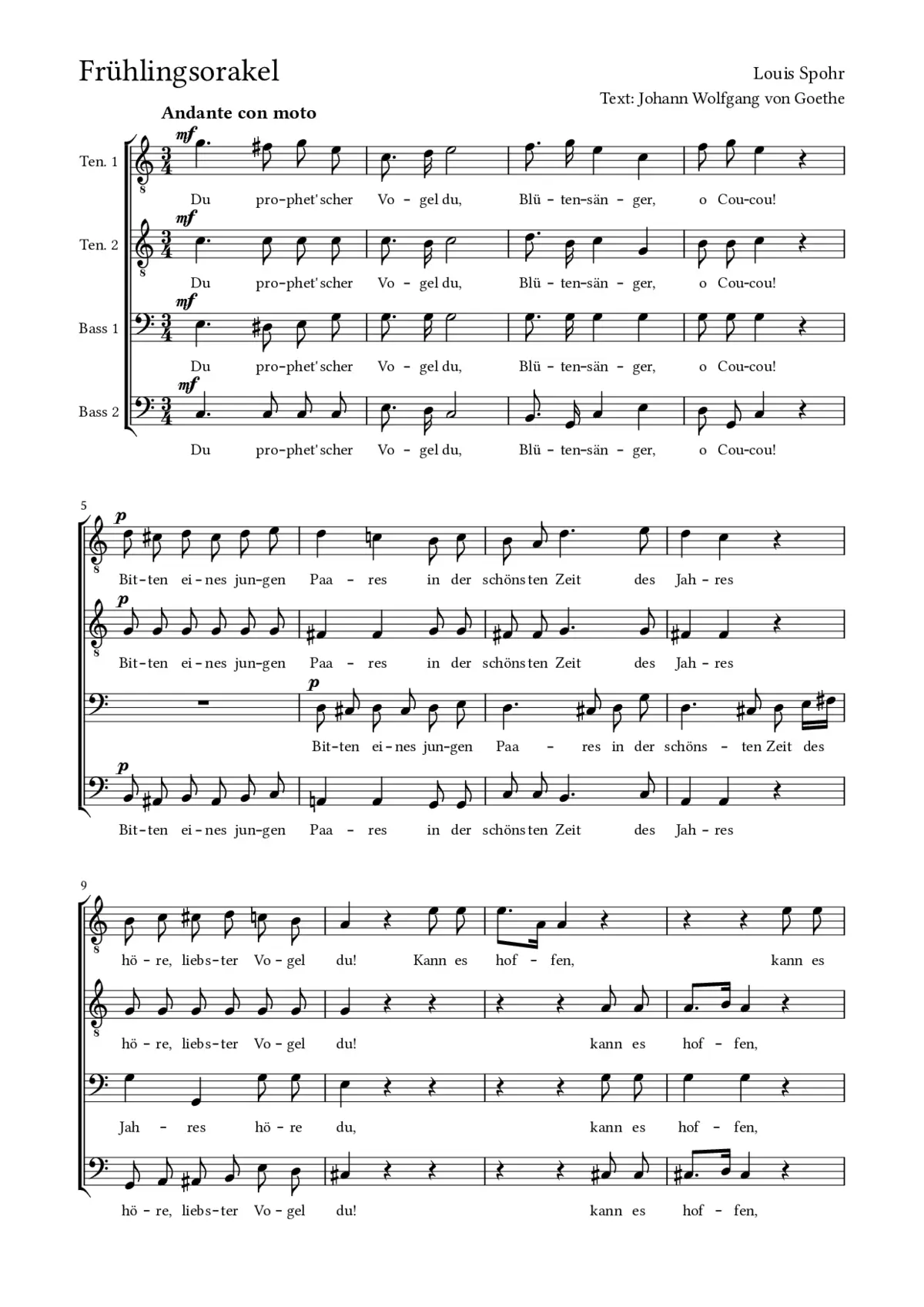 Frühlingsorakel - Page 1