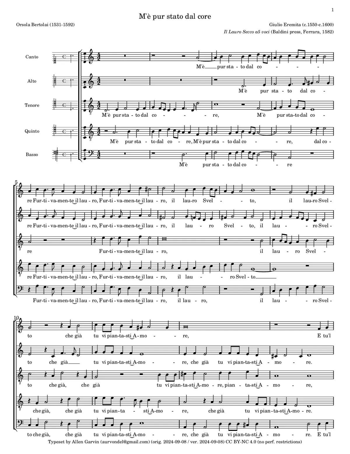 M'e pur stato dal core - Page 1