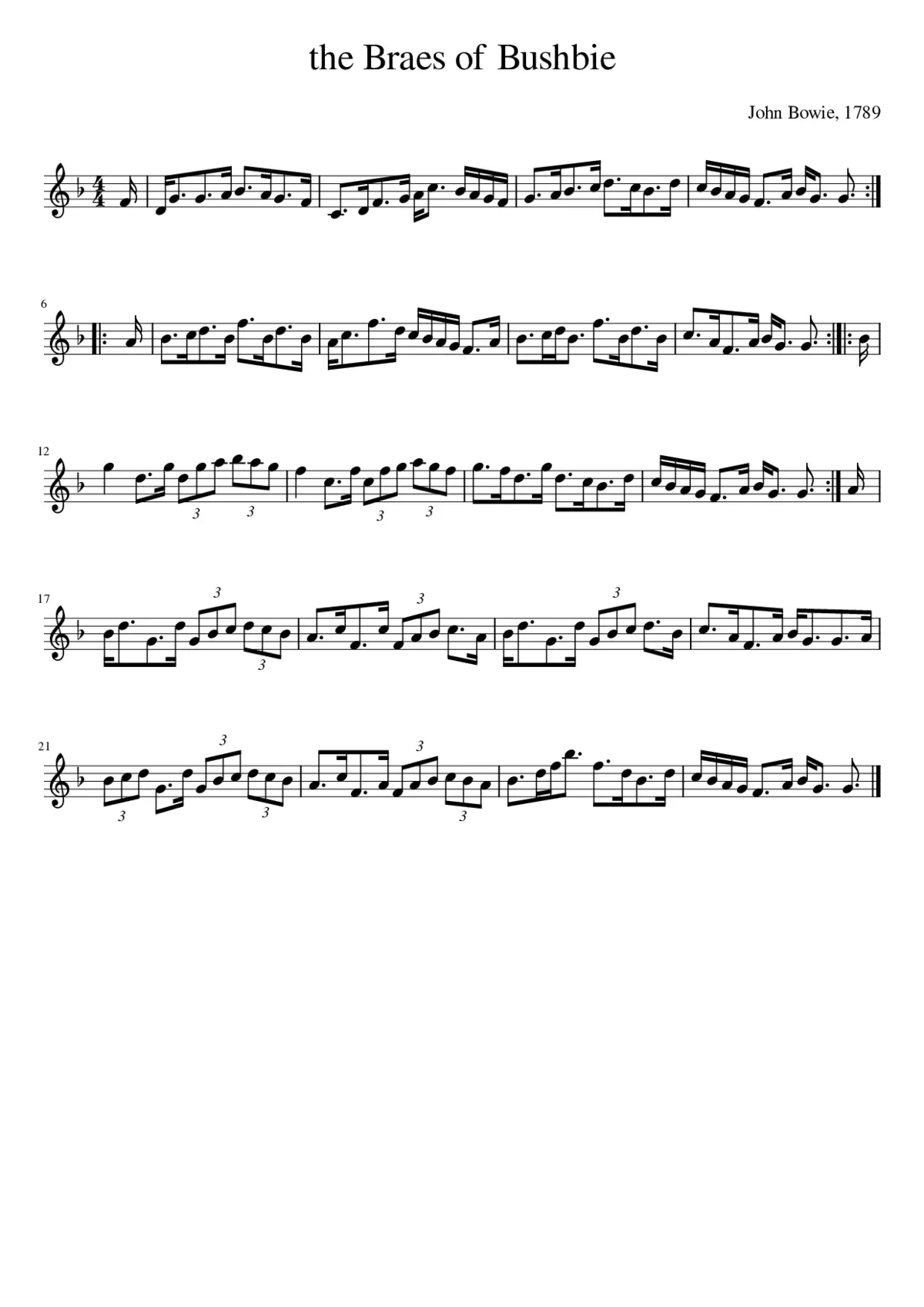 The Braes of Bushbie - Page 1