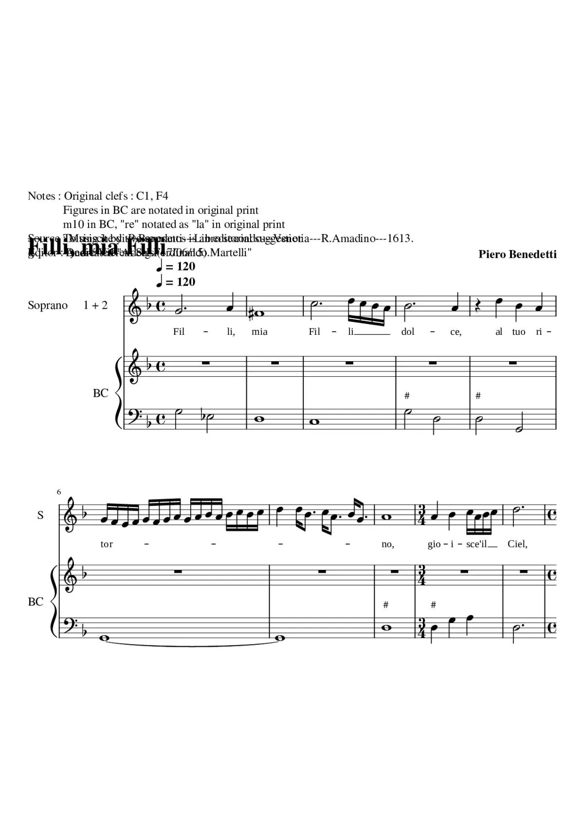 Filli mia filli dolce - Page 1