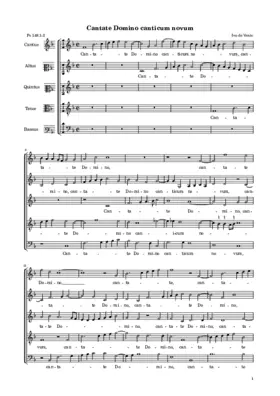 Cantate Domino canticum novum