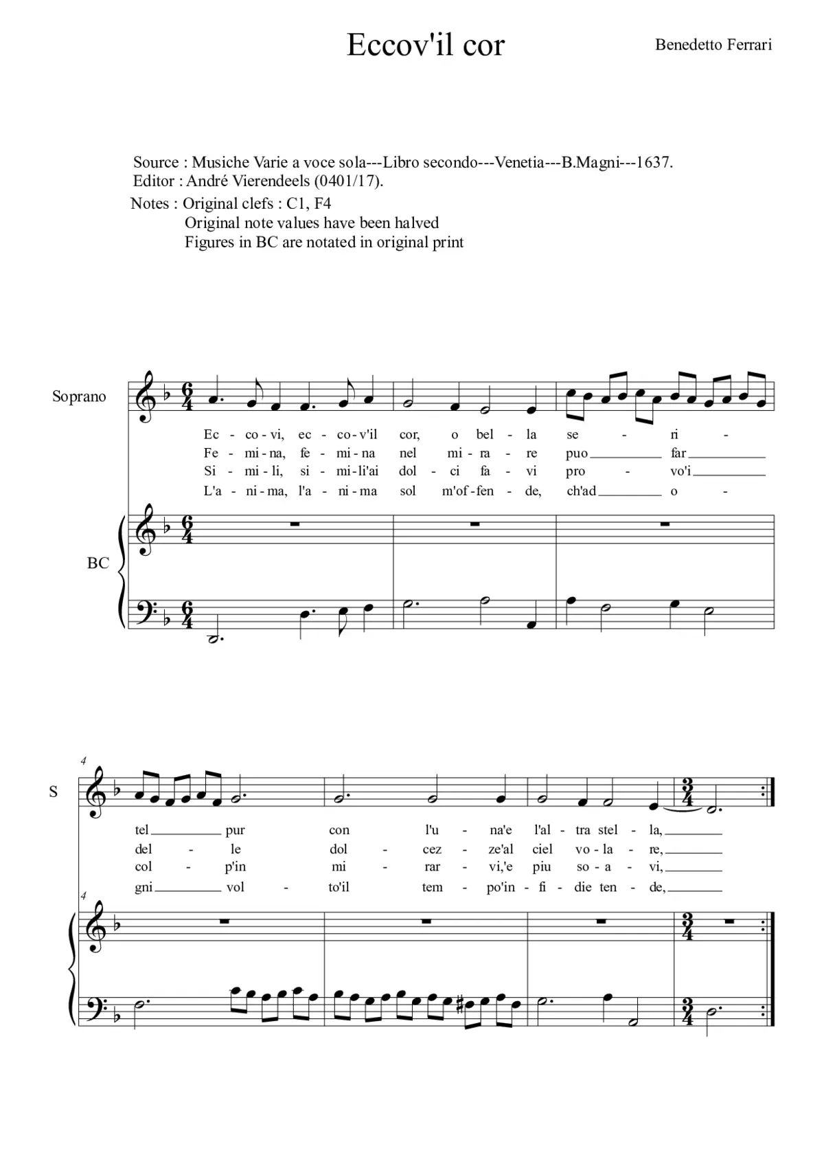 Eccov'il cor - Page 1