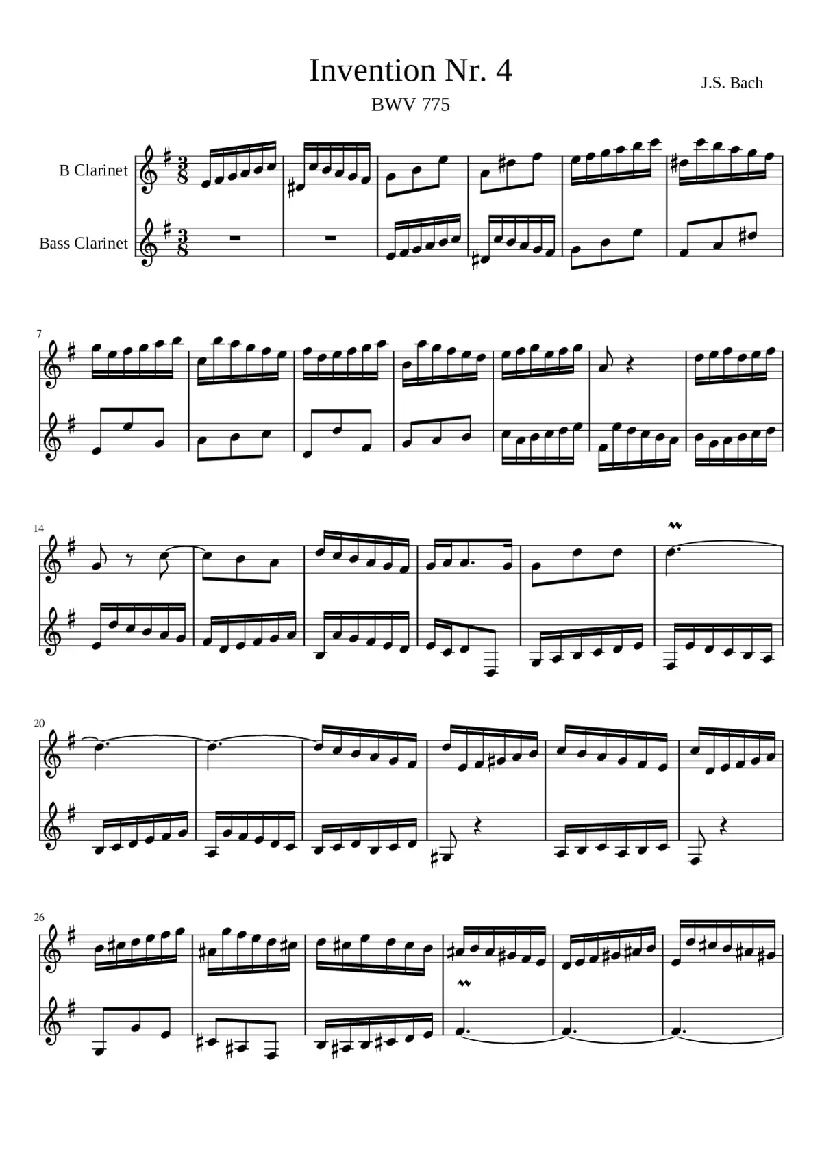 Invention in D minor BWV 775 - Page 1