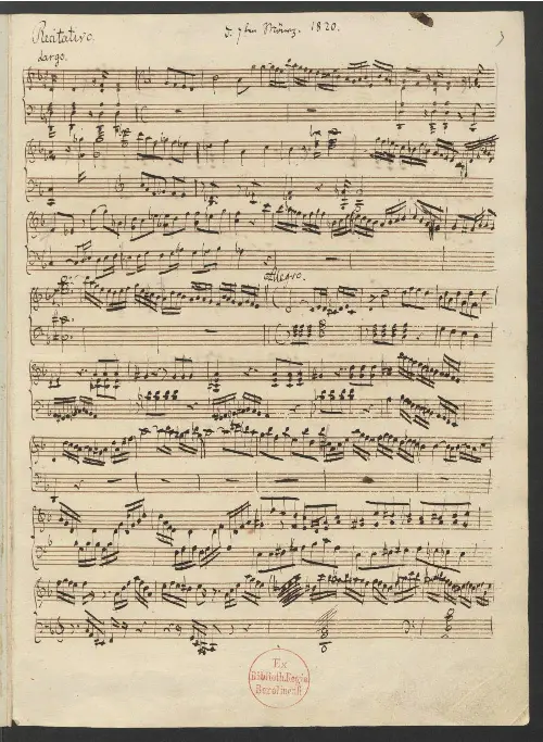 Recitativo in D minor for Piano and Orchestra - Page 1