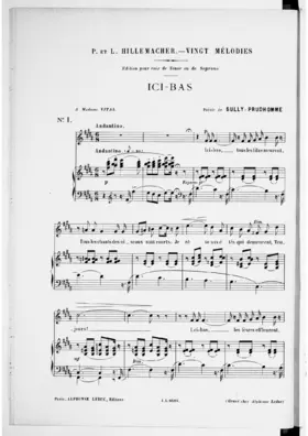 20 Mélodies pour chant et piano