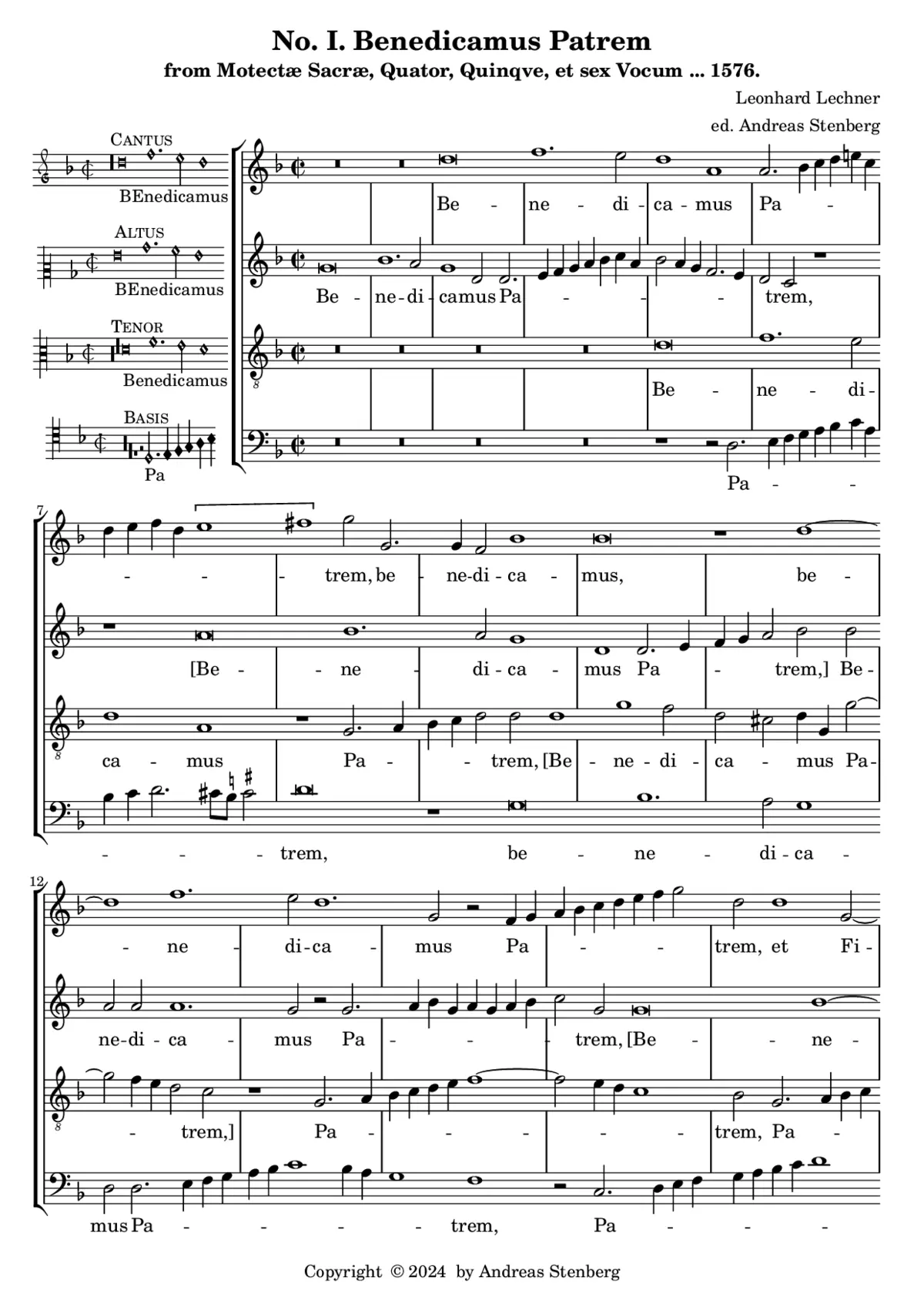 Benedicamus Patrem - Page 1