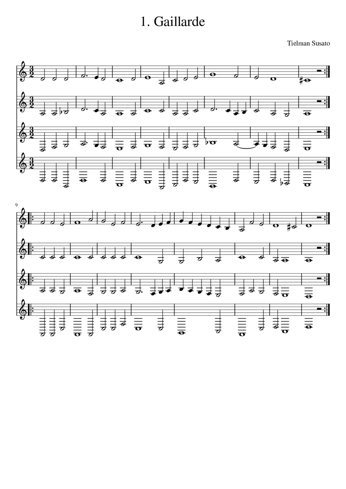 1. Gaillarde - Page 1