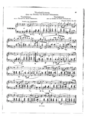 Variations on a Theme of Schumann, Op.142