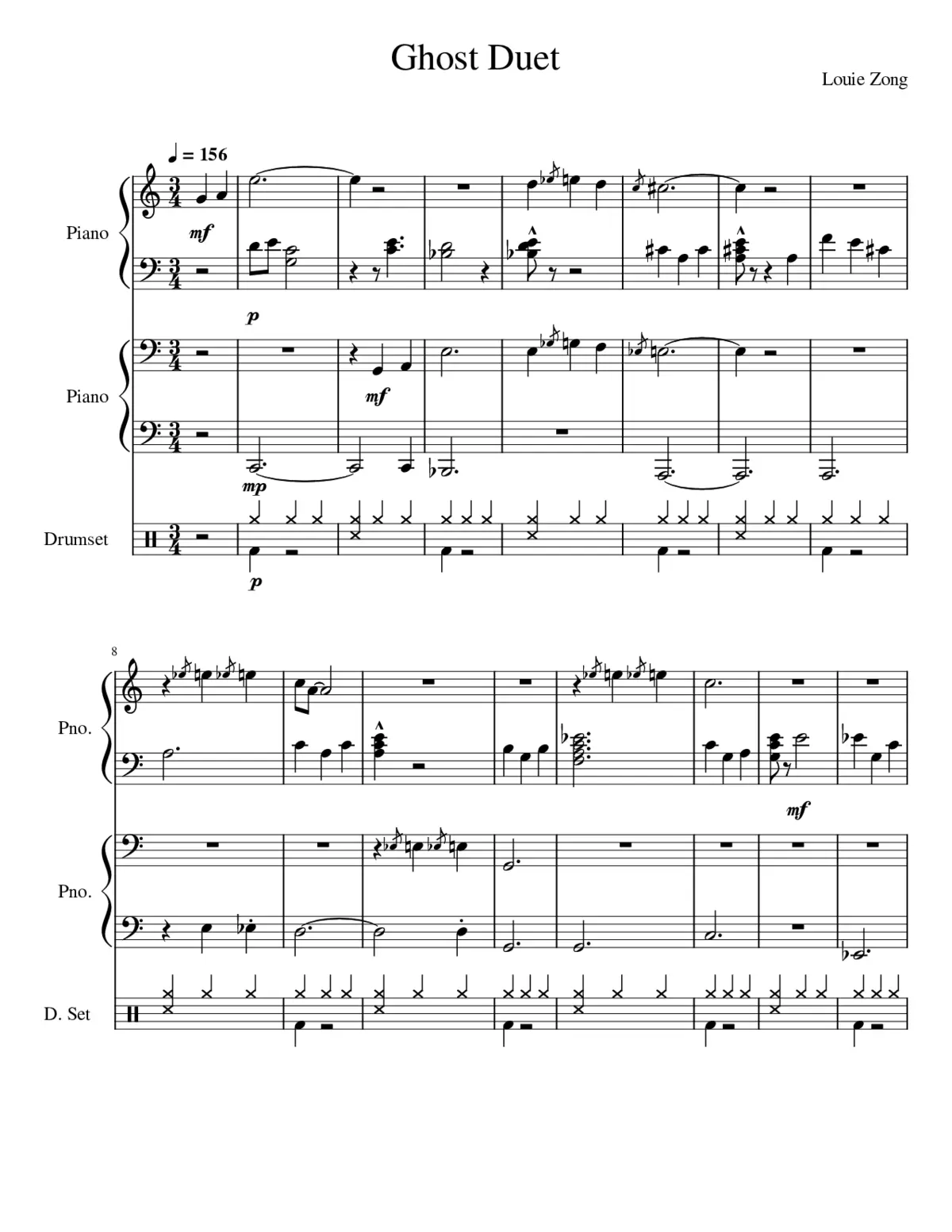 louie zong - ghost duet - Page 1