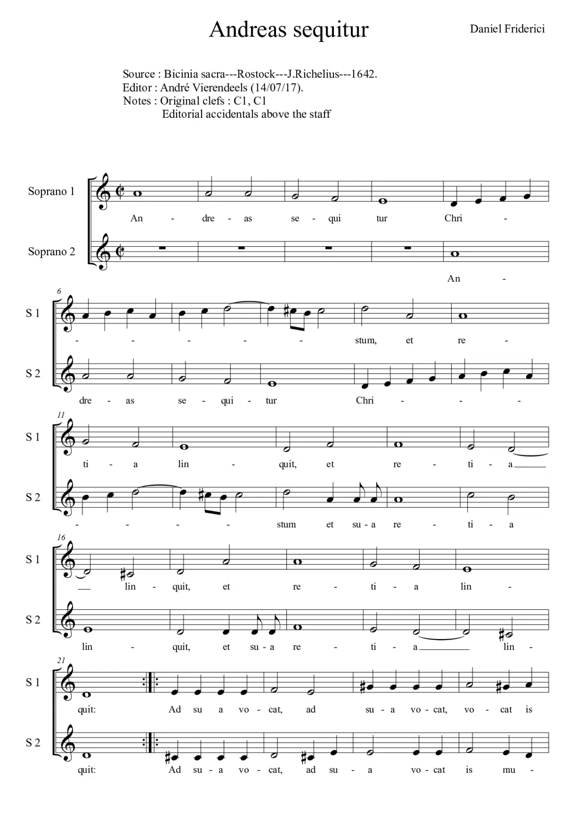 Andreas sequitur Christum - Page 1