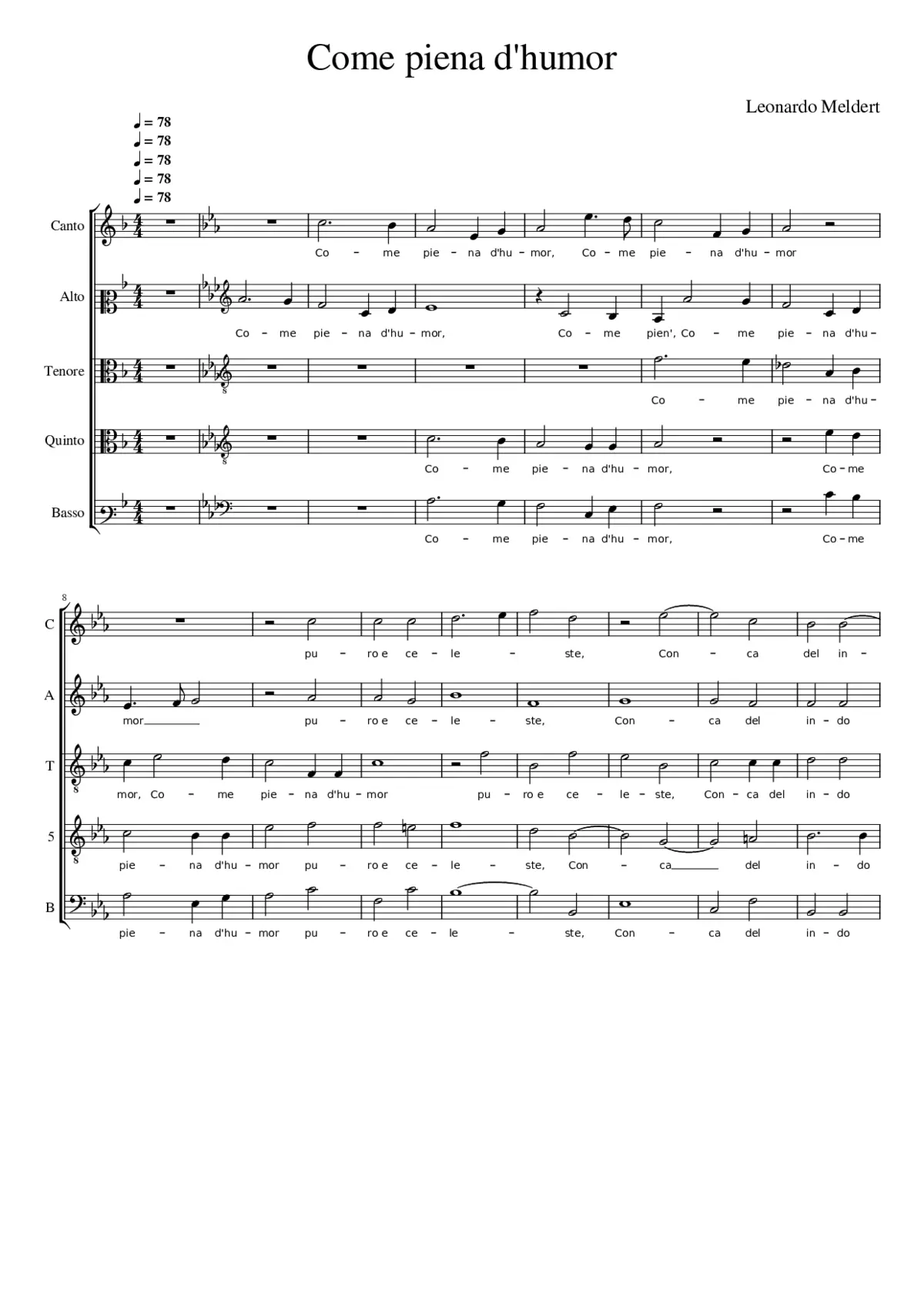 Come piena d'humor - Page 1