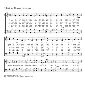 O Saviour, bless us e'er we go