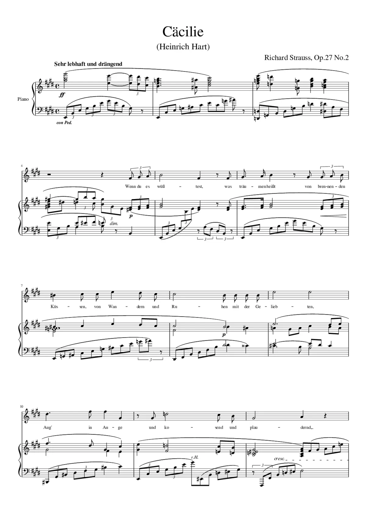 4 Lieder Op.27 - Page 1