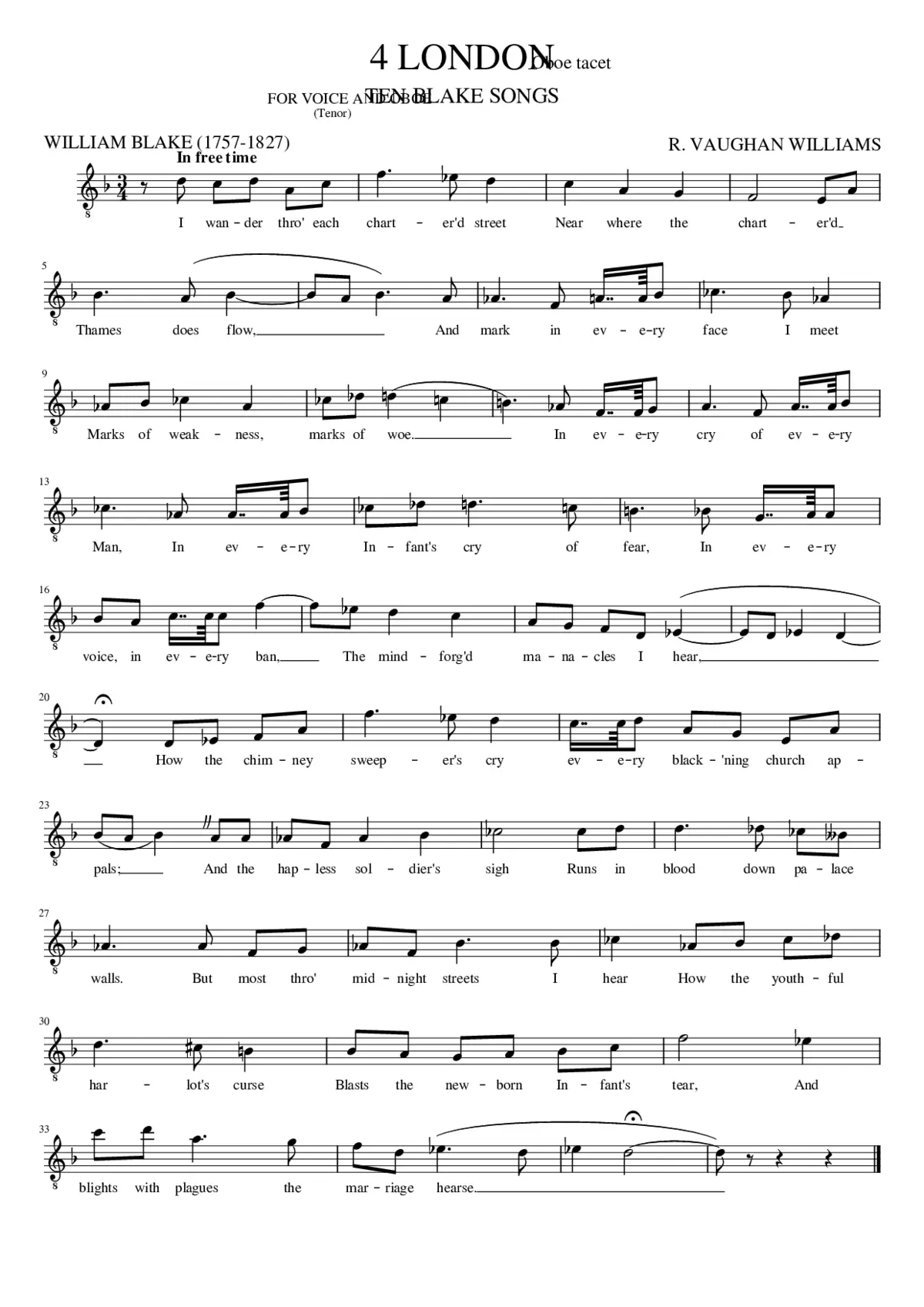 Ten Blake Songs - Page 1