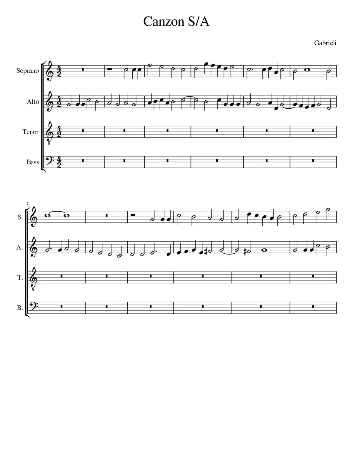 Gabrieli Canzon - Page 1