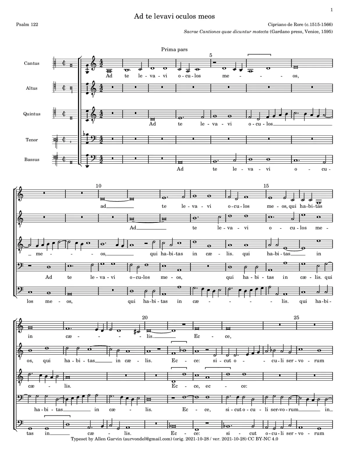 Ad te levavi oculos meos - Page 1