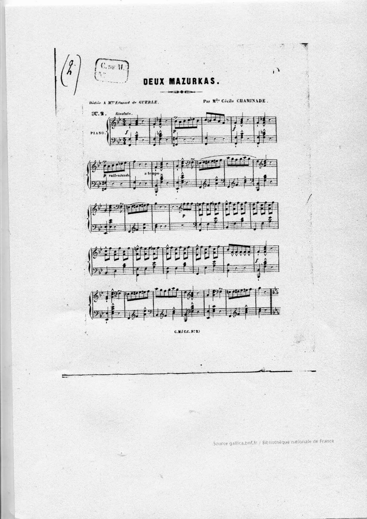 Deux mazurkas - Page 1