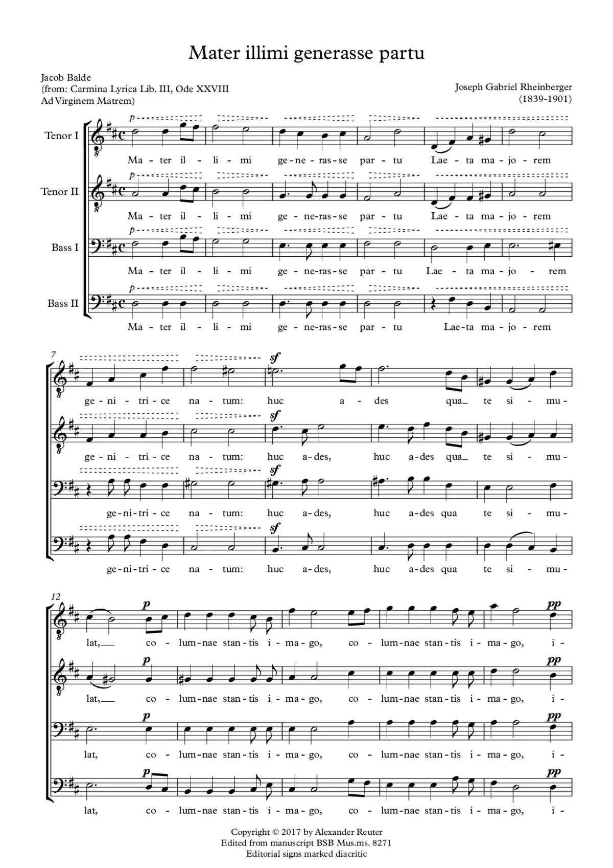 Mater illimi generasse partu - Page 1