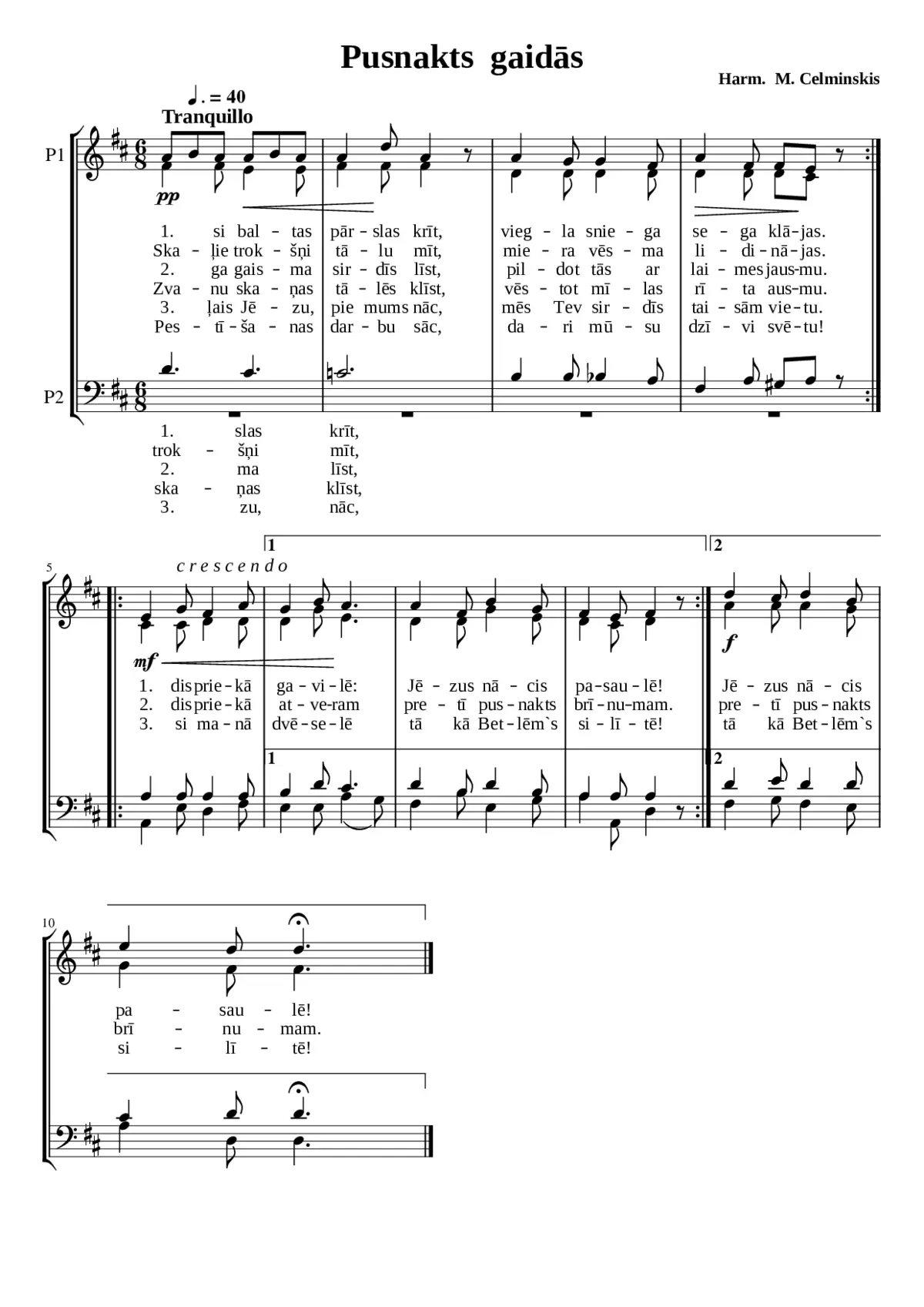 Pusnakts gaidÄs - Page 1