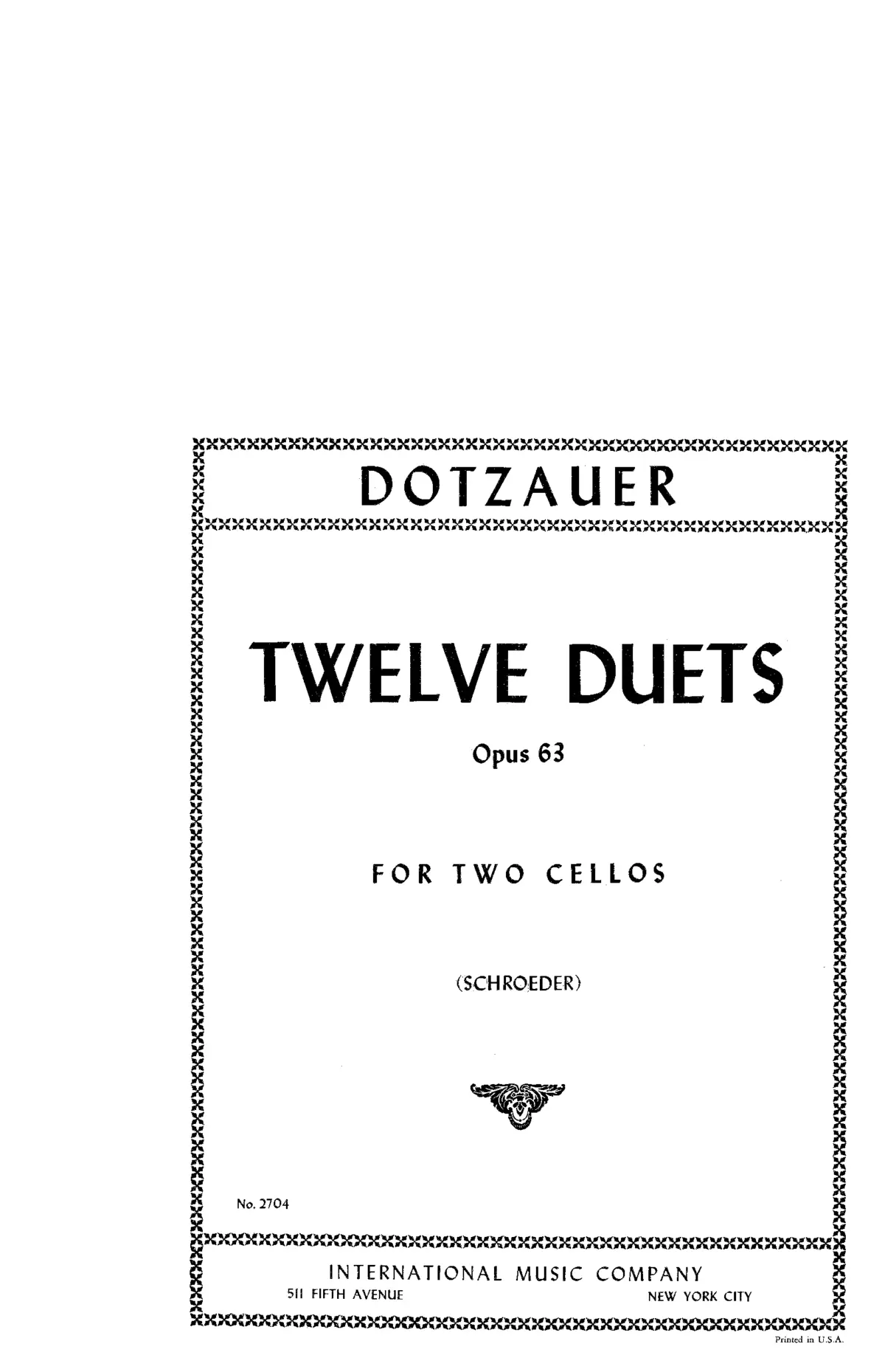 12 Duets for 2 'Cellos - Page 1
