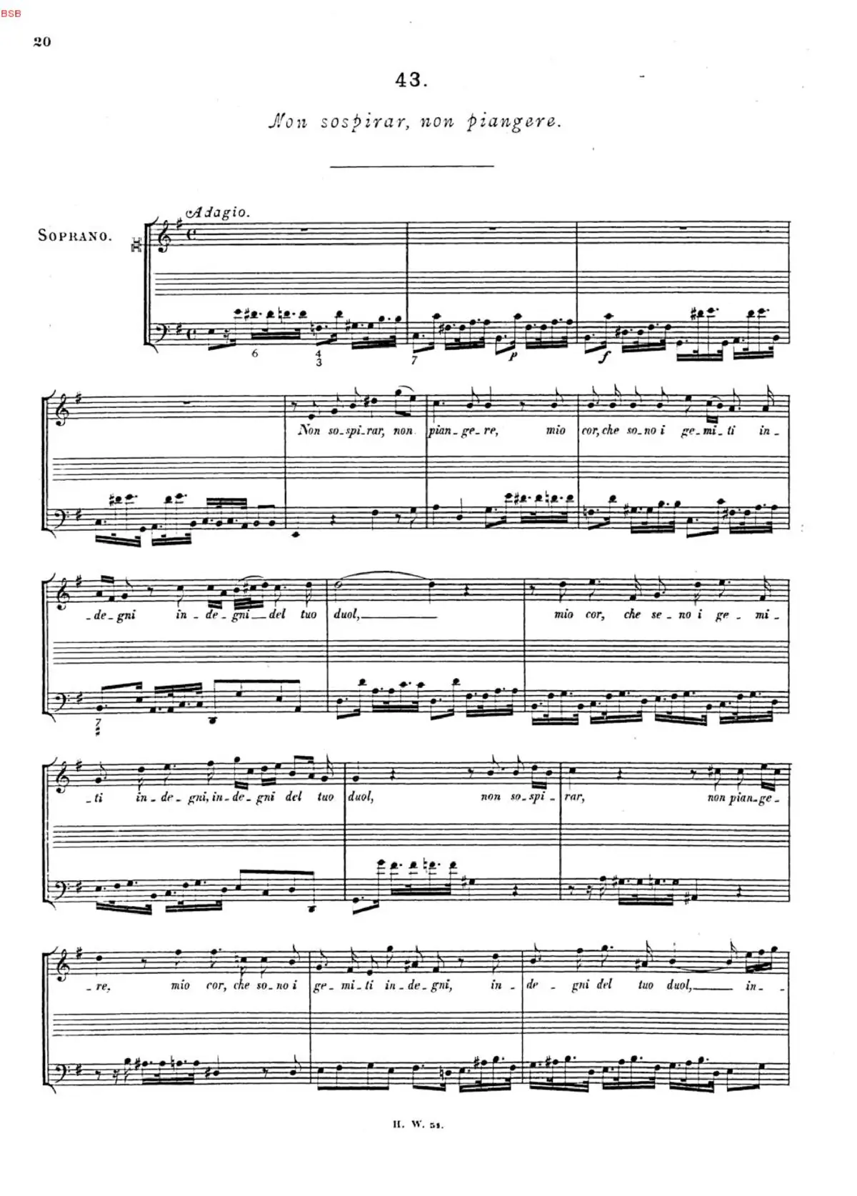 Non sospirar, non piangere - Page 1