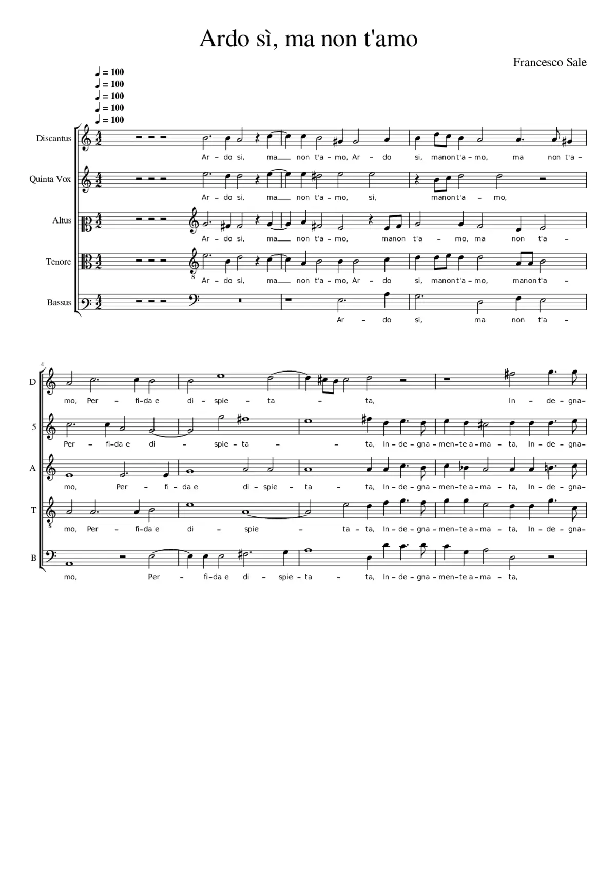 Ardo sì ma non t'amo - Page 1