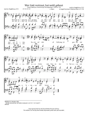 Wer Gott vertraut, hat wohl gebaut, BWV 433