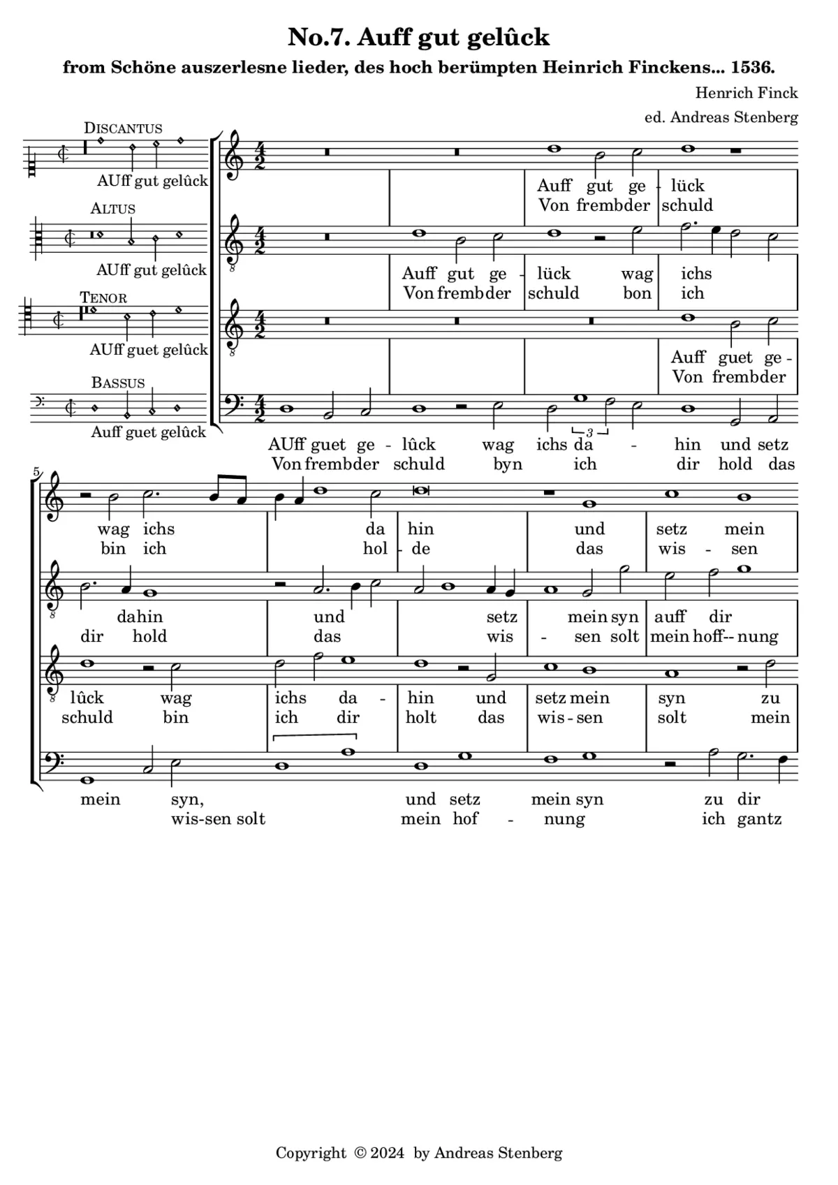 Auff gut gelück - Page 1