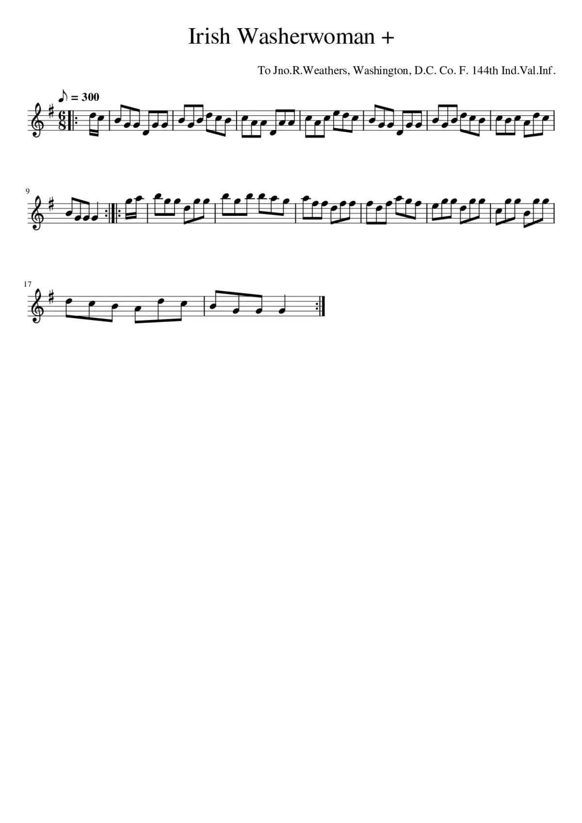 the irish washerwoman - Page 1