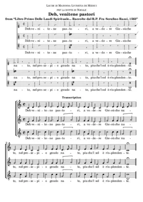 Deh, venitene pastori