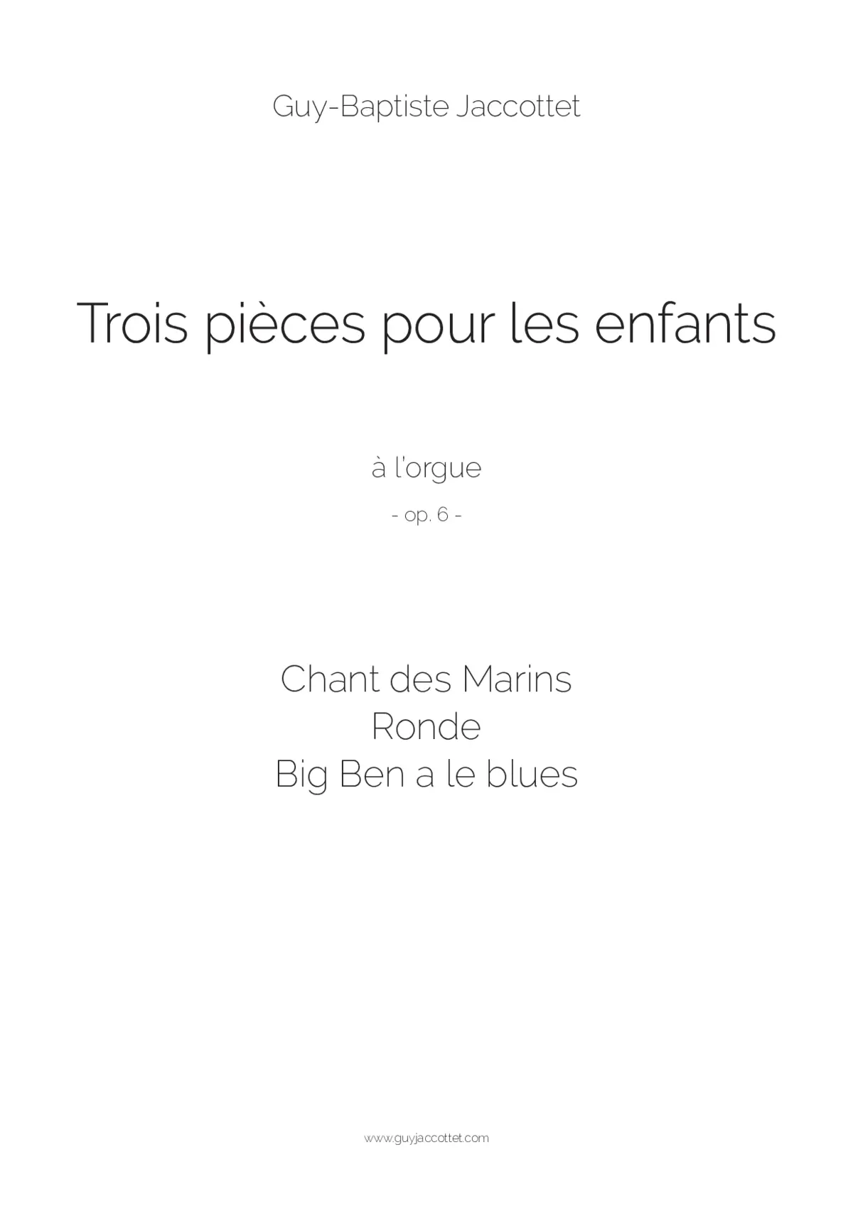 Trois pièces pour les enfants - Page 1