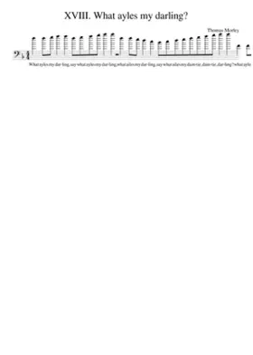 XVIII. What ayles my darling?