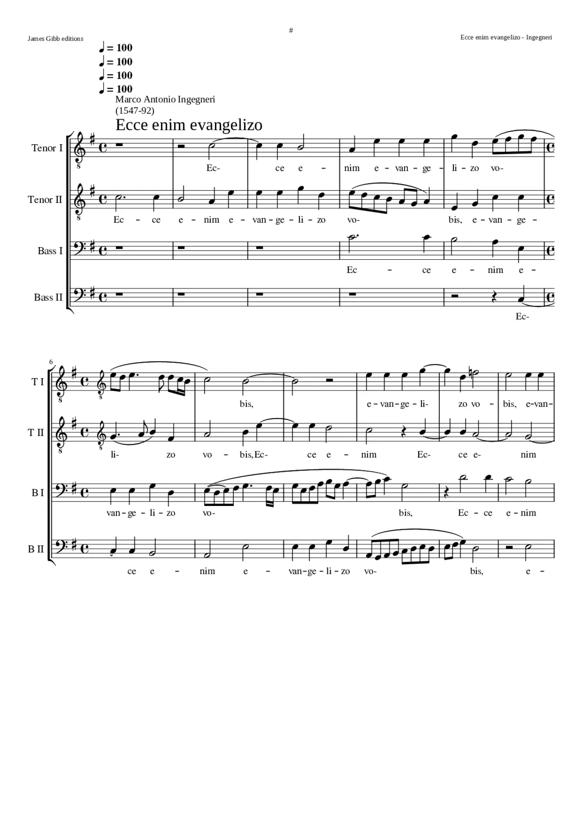 Ecce enim evangelizo - Page 1