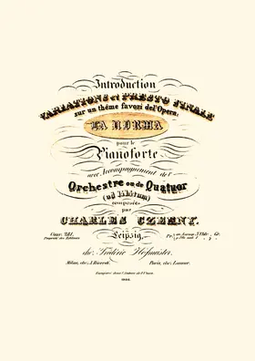 Introduction, variations et presto finale sur un thème favori de l'opéra de 'Norma'