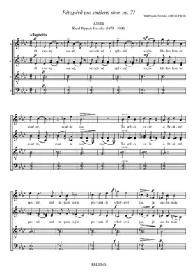 5 zpěvů pro smíšený sbor, op. 71
