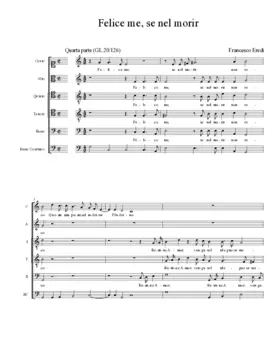 Felice me, se nel morir