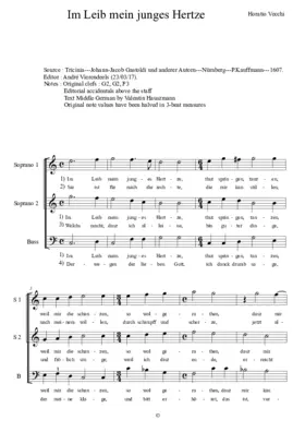 Im Leib mein junges Hertze