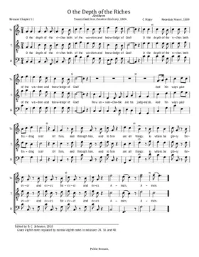 O the depth of the riches