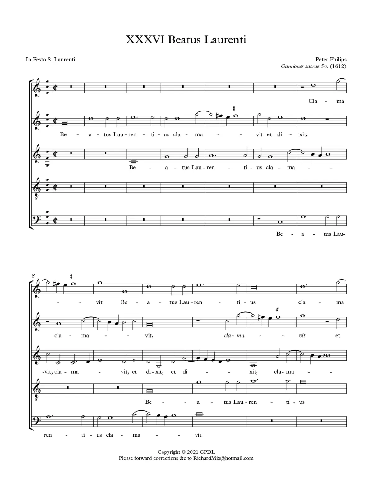 Beatus Laurentius - Page 1