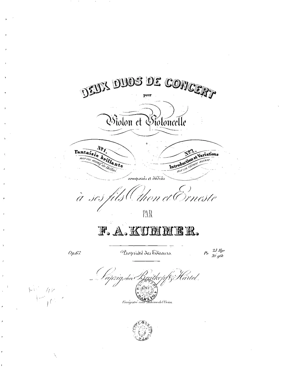 2 Concert Duos for Violin and Violoncello - Page 1