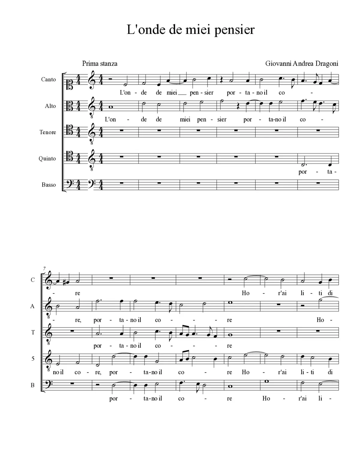 L'onde de miei pensier - Page 1