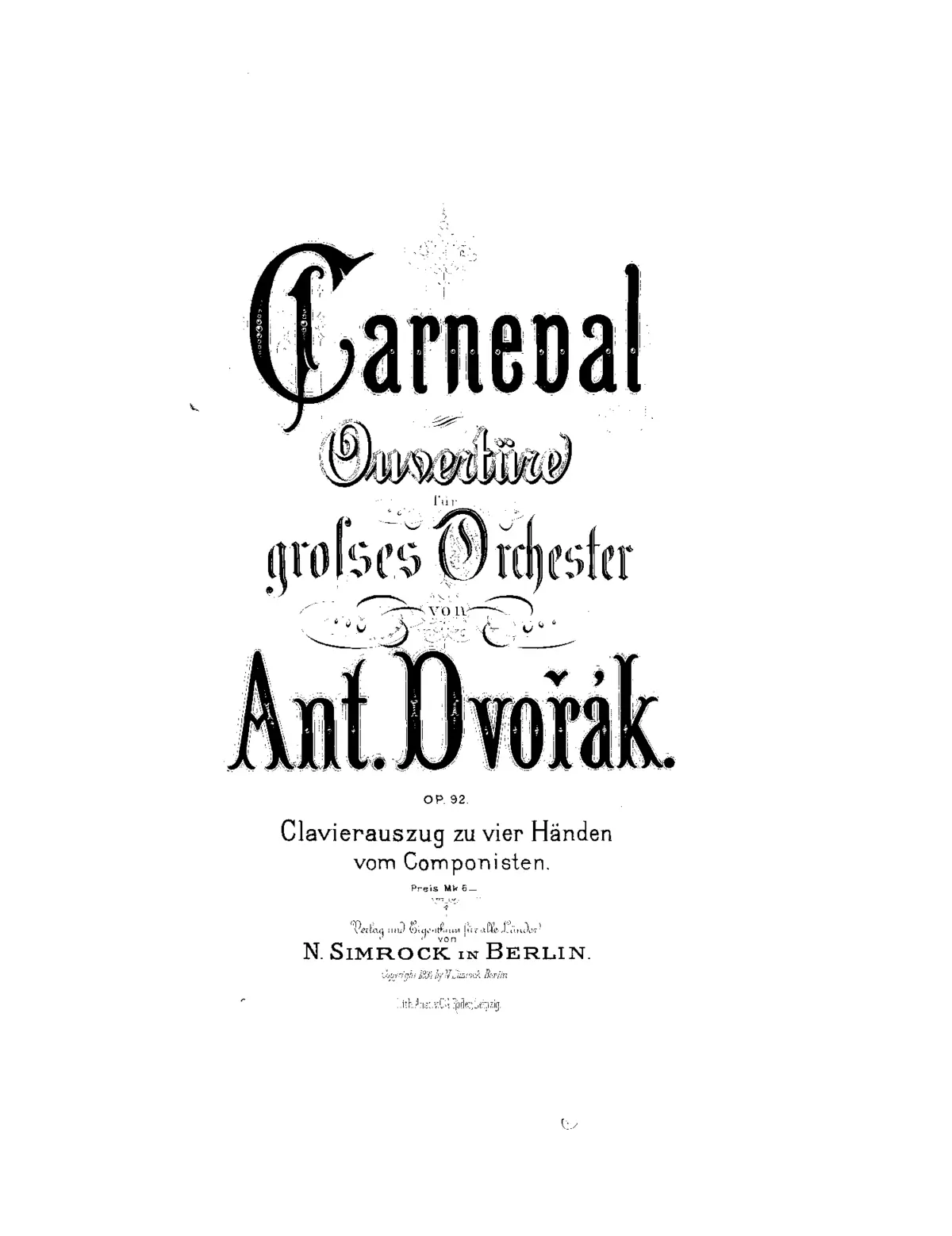 Carnival Overture - Page 1