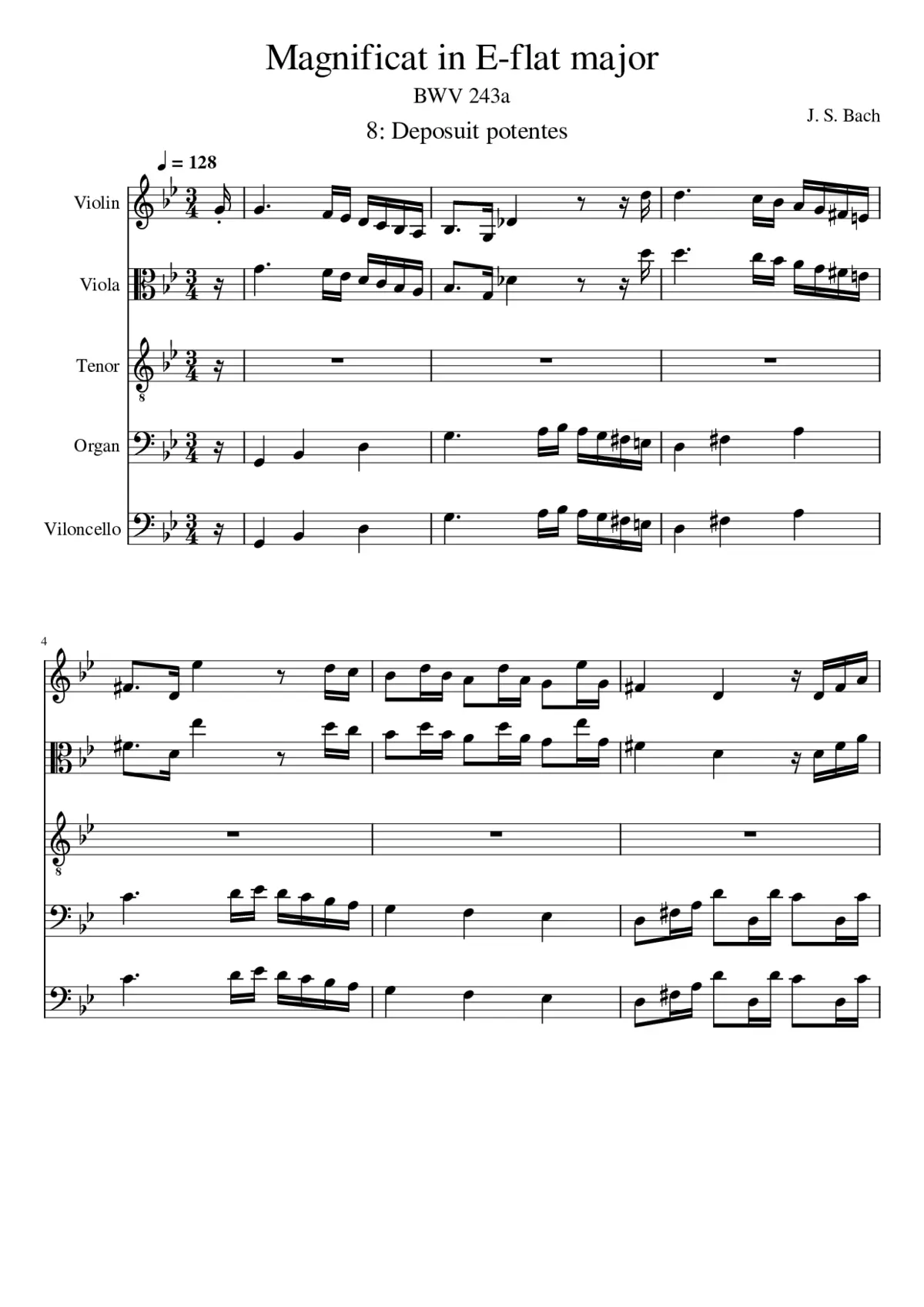 Magnificat in E-flat major BWV 243a - Page 1