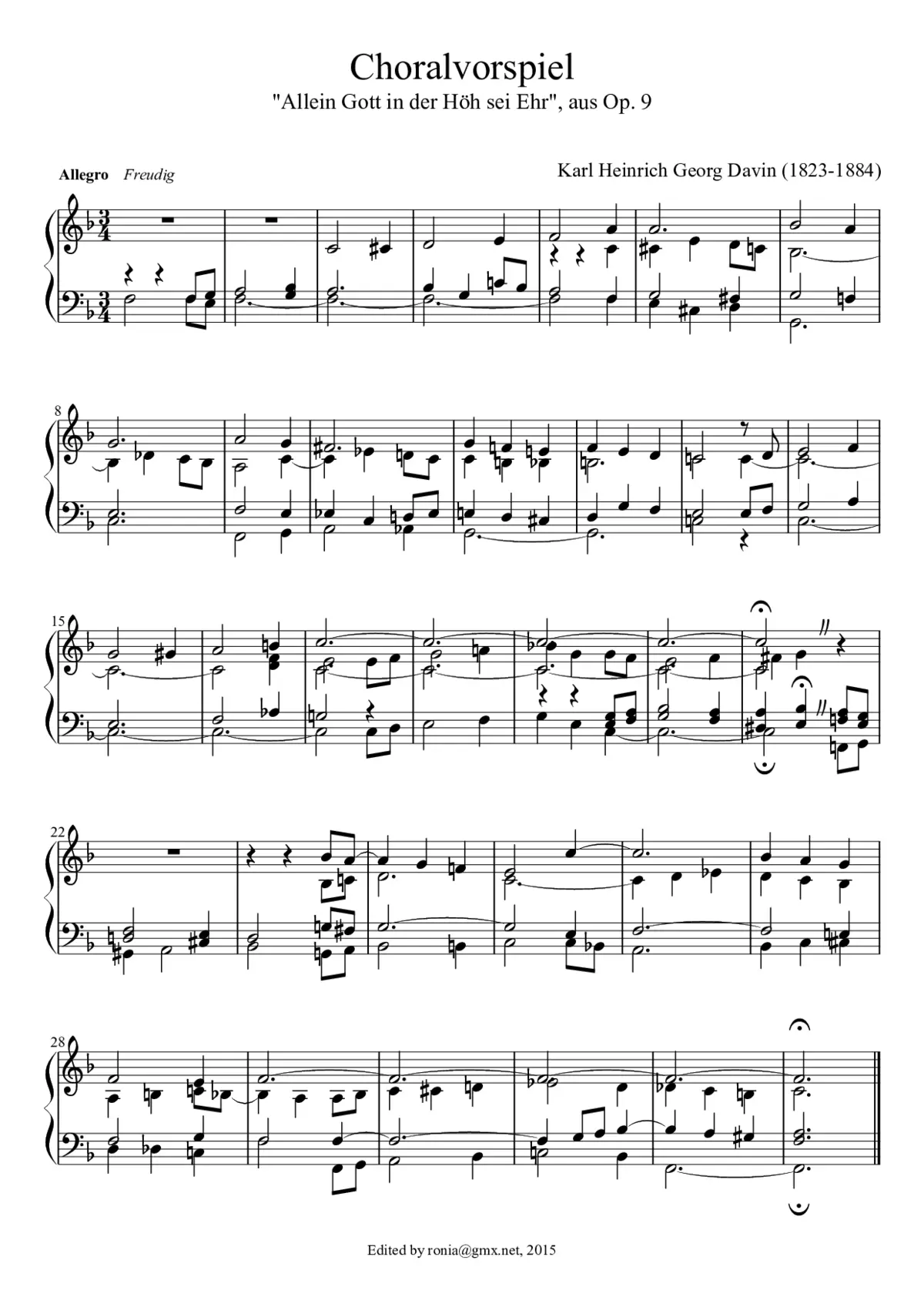 25 leichte Choralvorspiele - Page 1
