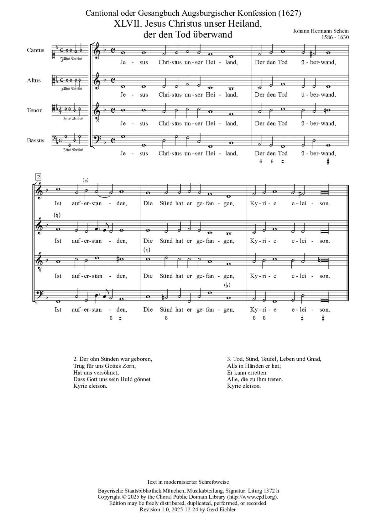 Jesus Christus, unser Heiland, der den Tod - Page 1