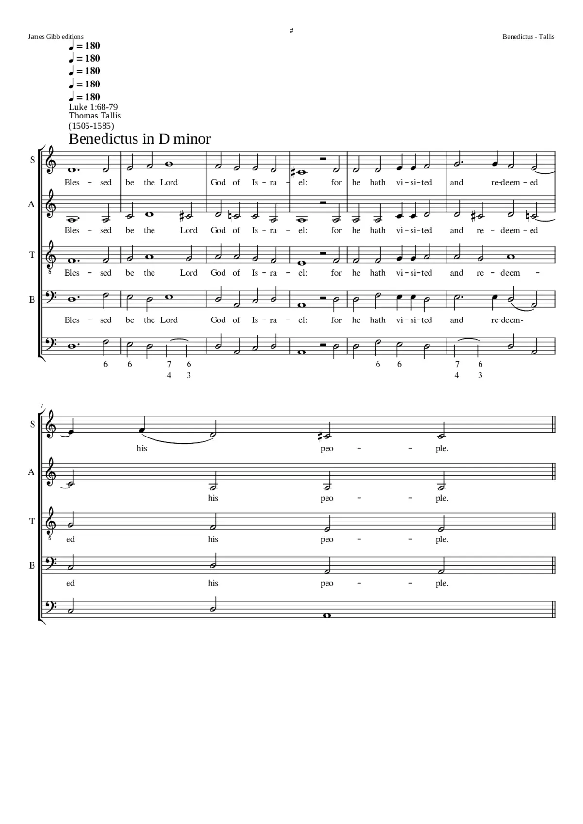 Benedictus in D minor - Page 1